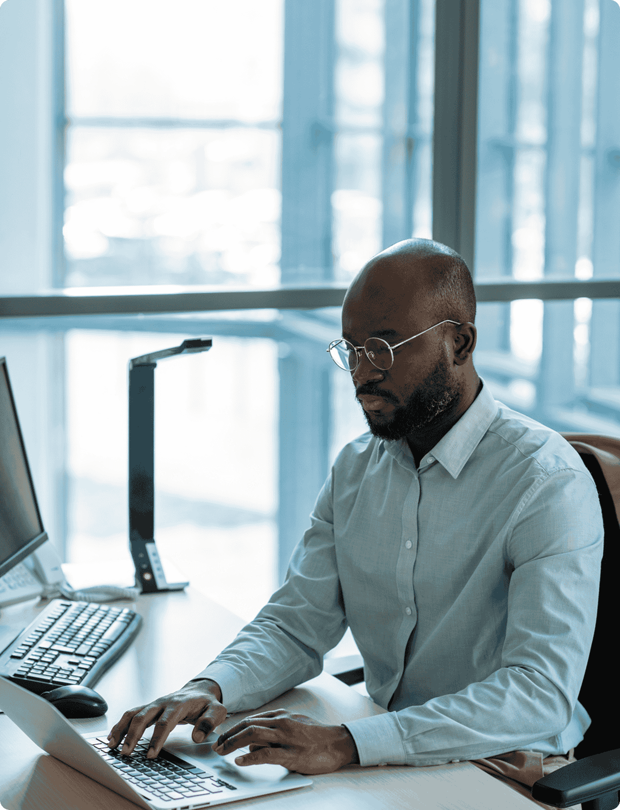Man working at desk